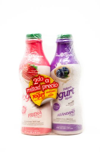 Imagen de OFERTA DOS PINOS 1500 ML - 2 UND YOGURT ARÁNDANO FRESA 