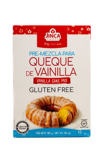 Imagen de PREMEZCLA PARA QUEQUE  JINCA FOODS VAINILLA SIN GLUTEN 454.00 G