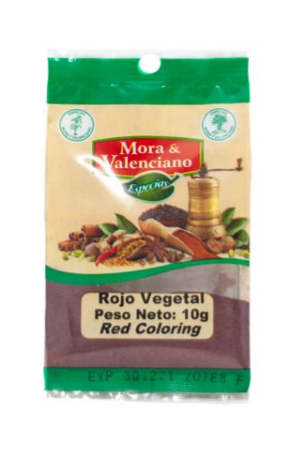 Imagen de COLORANTE ROJO VEGETAL MORA & VALENCIANO 10 G