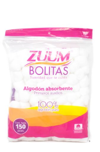 Imagen de ALGODON ZUUM BOLITAS BLANCAS 150 UND