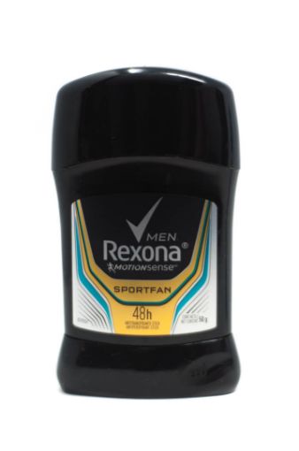 Imagen de DESODORANTE REXONA MOTIONSENSE SPORTFAN PARA HOMBRE EN BARRA 50.00 G