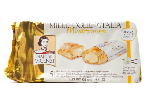 Imagen de GALLETA MATILDE VICENZI MINI SNACK RELLENA CREMA PASTELERA 125 G 