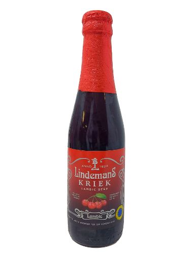 Imagen de CERVEZA LINDEMANS BELGA SABOR CEREZA BOTELLA 250 ML