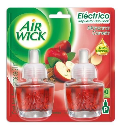 Imagen de REPUESTO AROMATIZANTE AIR WICK MANZANA CANELA 2 UND 42 ML