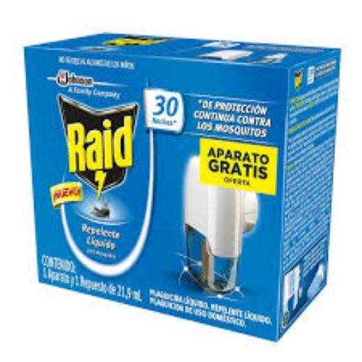 Imagen de REPELENTE RAID LIQUIDO APARATO + REPUESTO 30 NOCHES 219.00 ML