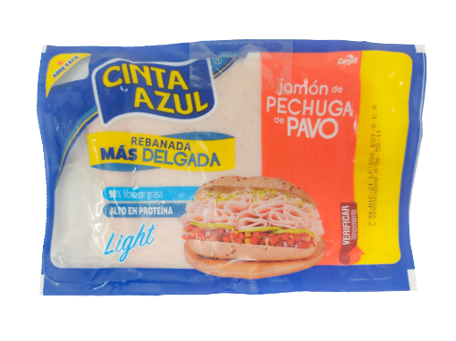 Imagen de JAMON CINTA AZUL DE PECHUGA DE PAVO 350.00 G