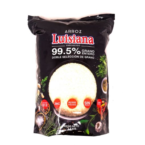 Imagen de ARROZ LUISIANA DOBLE SELECCIÓN DE GRANO 99.5% GRANO ENTERO 3800 G