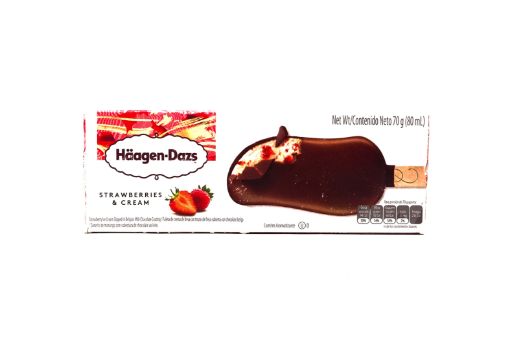 Imagen de PALETA DE HELADO HAAGEN DAZS CREMA & FRESA  80.00 G