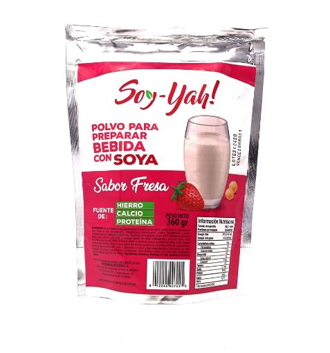 Imagen de BEBIDA SOY-YAH DE SOYA SABOR FRESA EN POLVO 360 G