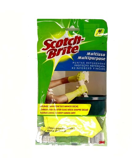 Imagen de GUANTE SCOTCH BRITE MULTIUSO TALLA M AROMA LIMÓN 1 UND