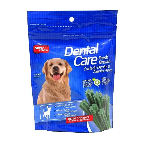 Imagen de BOCADILLOS SUPER PERRO CUIDADO DENTAL & ALIENTO FRESCO 170 g 