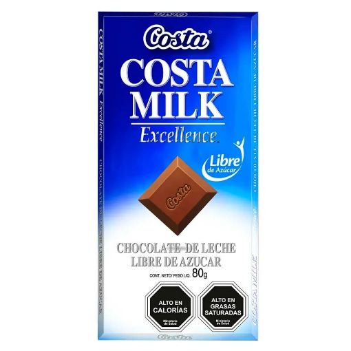 Imagen de CHOCOLATE COSTA MILK EXCELLENCE LIBRE DE AZÚCAR 80.00 G