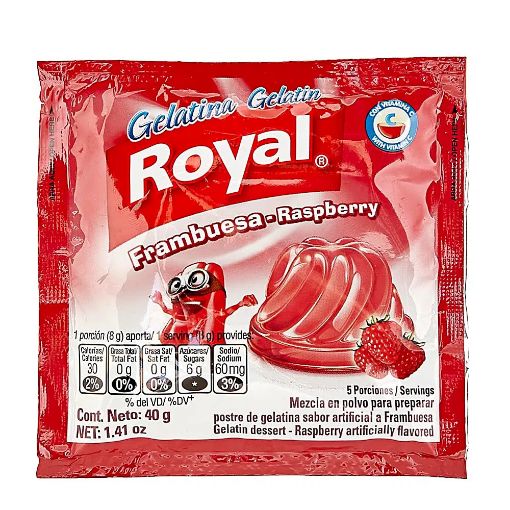 Imagen de GELATINA ROYAL SABOR FRAMBUESA 40.00 G