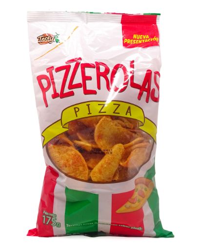 Imagen de TORTILLA FRITA DE MAIZ TOSTY PIZZEROLAS SABOR PIZZA  175 g