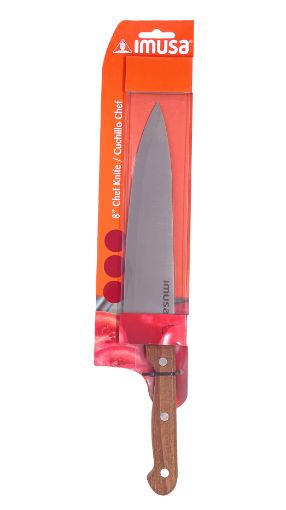 Imagen de CUCHILLO CHEF IMUSA 8 MANGO CAFE 20 CM 1 UND