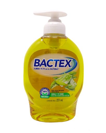 Imagen de JABON LIQUIDO BACTEX SABILA Y TE VERDE 221 ml 