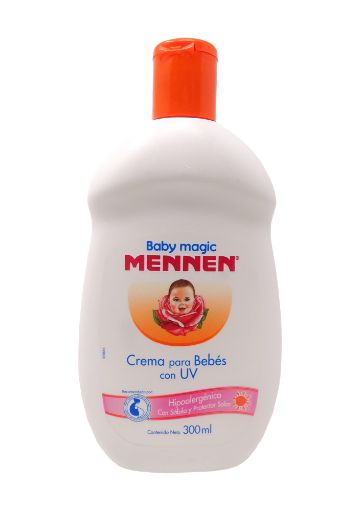 Imagen de CREMA PARA BEBE MENNEN BABY MAGIC HIPOALERGENICA CON UV SABILA Y PROTECTO 300 ml 