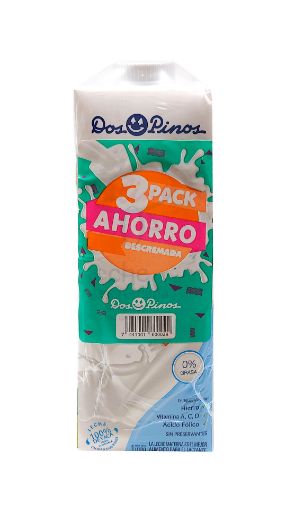 Imagen de OFERTA DOS PINOS 3000 ML - 3 UND LECHE DESCREMADA UHT 0% BLANCA 1000 ML 