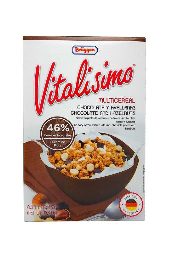 Imagen de CEREAL MULTICEREAL VITALISIMO BRUGGEN CHOCOLATE & AVELLANAS CAJA 450 g 