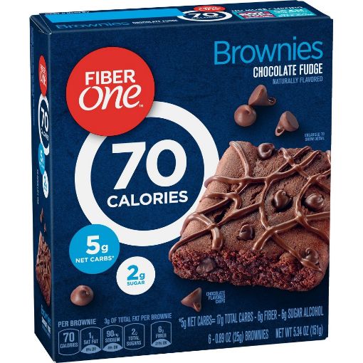 Imagen de BROWNIE FIBER ONE CHOCOLATE 70 CALORIAS 151 g 