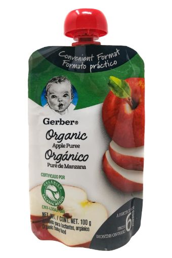 Imagen de COLADO ORGANICO GERBER SABOR MANZANA DOYPACK  100 g 