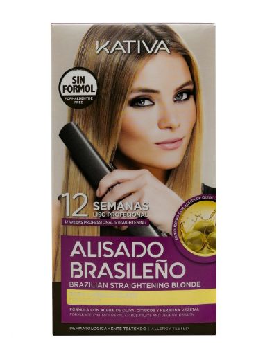 Imagen de TRATAMIENTO KATIVA ALISADO BRASILEÑO PARA CABELLO CLARO SIN FORMOL 12 1 UND