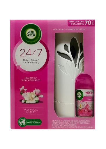 Imagen de DIFUSOR Y REPUESTO AROMATIZANTE  AIR WICK FRESHMATIC ODOR STOP TECNOLOGY AROMA MAGNOLIA CHER 250,00 ml 