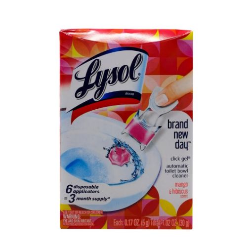 Imagen de LIMPIADOR AUTOMATICO LYSOL PARA SANITARIO EN GEL BRAND NEW DAY AROMA MANGO & HIBISCUS 6 UND 30 G