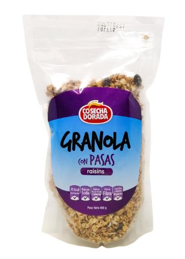 Imagen de GRANOLA COSECHA DORADA CON PASAS DOYPACK 450 G