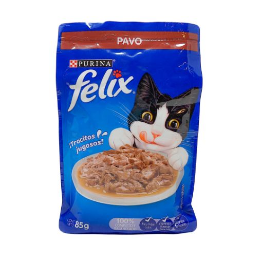 Imagen de ALIMENTO HÚMEDO FELIX SENSACIONES DE PAVO & MENUDENCIAS EN SALSA PARA GATO 85 G