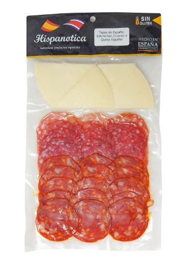 Imagen de PACK  HISPANOTICA SALCHICHON CHORIZO Y QUESO ESPAÑOL SIN GLUTEN  190,00 g 