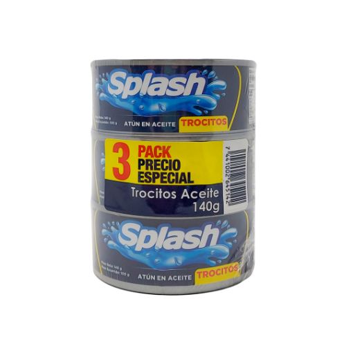 Imagen de OFERTA ATUN  SPLASH 3 UND TROCITOS 140 G PRECIO ESPECIAL 