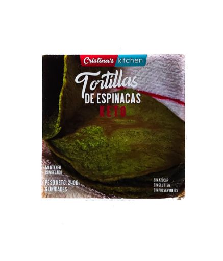 Imagen de TORTILLA CRISTINAS KITCHEN DE ESPINACA KETO 6 UND 240 G