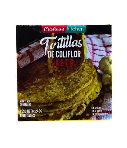 Imagen de TORTILLA CRISTINAS KITCHEN DE COLIFLOR KETO 6 UND 240 G