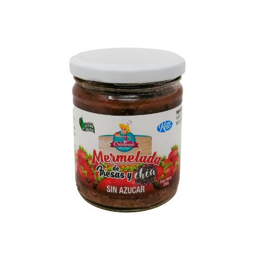 Imagen de MERMELADA CRISTINAS KITCHEN DE FRESA & CHÍA KETO SIN AZÚCAR 230 g 