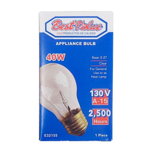 Imagen de BOMBILLO BEST VALUE PARA HORNOS Y NEVERAS E32155 