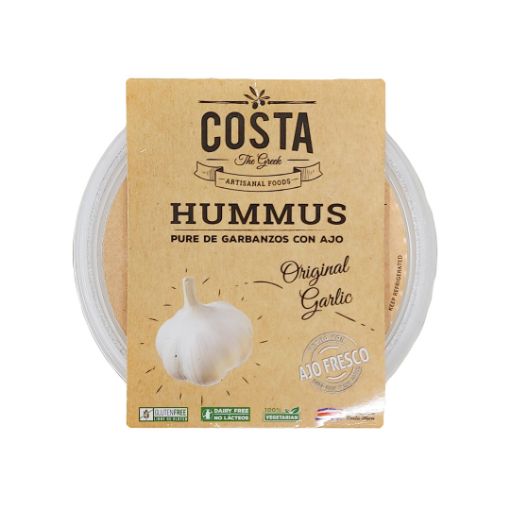 Imagen de DIP COSTA THE GREEK HUMMUS DE PURE DE GARBANZO CON AJO 227 G