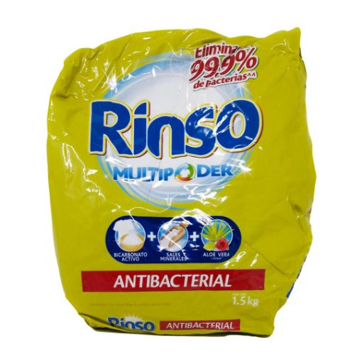 Imagen de DETERGENTE  RINSO EN POLVO MULTIPODER ANTIBACTERIAL 1500 g 