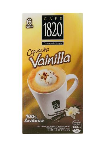 Imagen de CAFE 1820 INSTANTANEO CAPUCCINO VAINILLA 6 UND 120 G