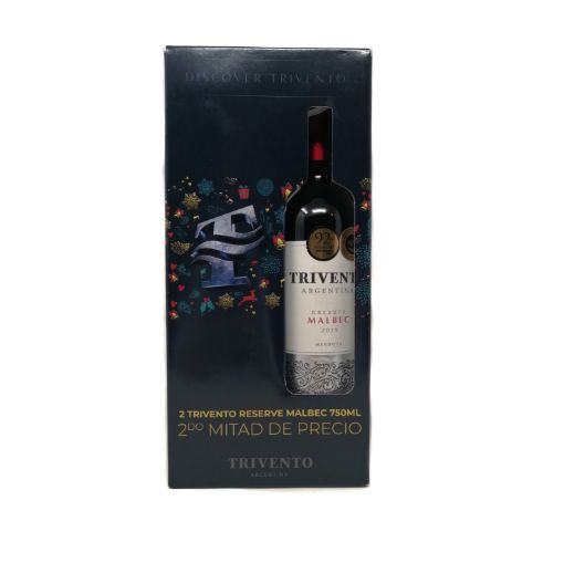 Imagen de OFERTA VINO TRIVENTO RESERVA MALBEC 2 PACK 1500.00 ML