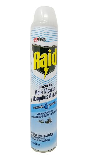 Imagen de INSECTICIDA RAID PARA MOSCAS & MOSQUITOS EN AEROSOL 400 ml 