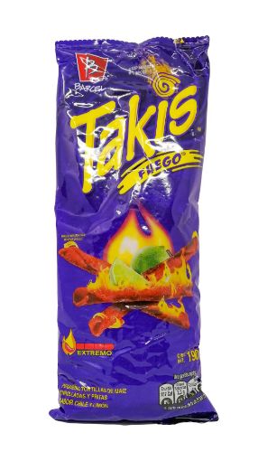 Imagen de SNACKS  BARCEL TAKIS FUEGO CHILE & LIMON 190.00 g 