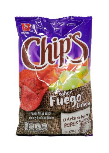 Imagen de PAPAS TOSTADAS BARCEL CHIPS SABOR FUEGO LIMON  170 g