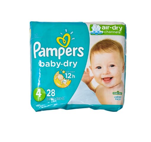 Imagen de PAÑAL PAMPERS BABY DRY DESECHABLE ETAPA 4  28 UND