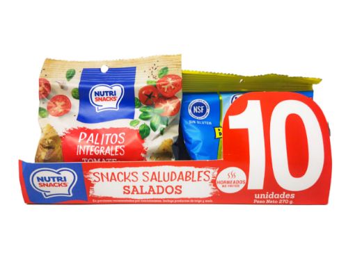 Imagen de LONCHERA SALUDABLE NUTRI SNACKS SNACKS SALADOS 10 UND 270.00 G