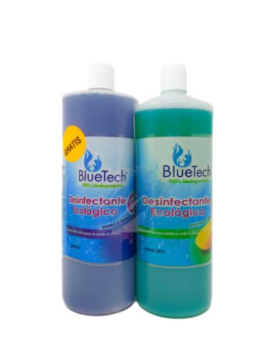 Imagen de DESINFECTANTE BLUETECH ECOLOGICO 100% BIODEGRADABLE AROMA LIMON 1000 ML