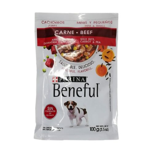 Imagen de ALIMENTO PURINA BENEFUL PARA PERRO CACHORRO CARNE & ARROZ  100 g 