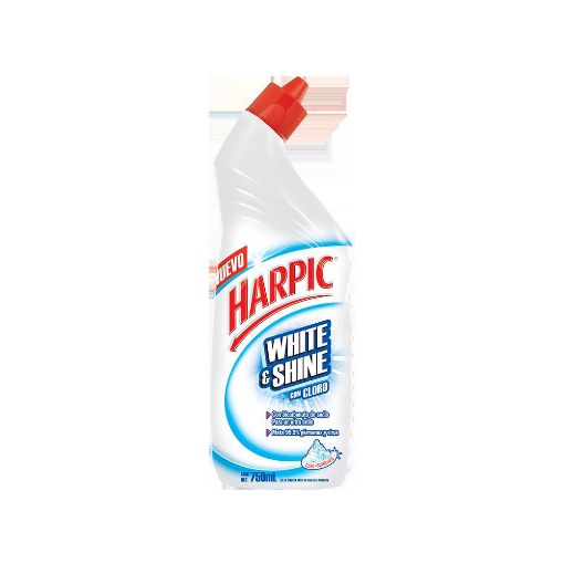 Imagen de LIMPIADOR PARA SANITARIO HARPIC BLANQUEA Y BRILLA CON CLORO 750 ML