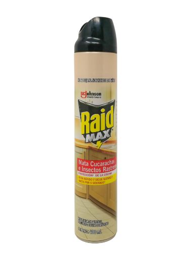 Imagen de INSECTICIDA RAID MAX MATA CUCARACHAS E INSECTOS RASTREROS EN AEROSO 400 ml 