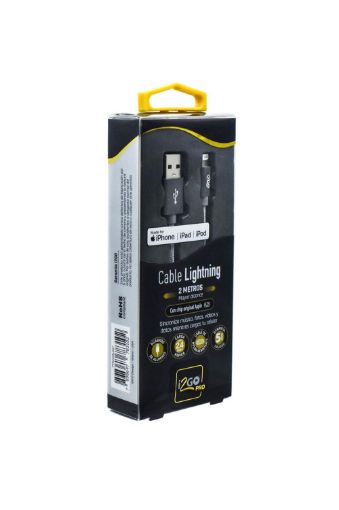 Imagen de CABLE I2GO LIGHTNING PARA IPHONE IPAD & IPOD 2 MTS 1 und 